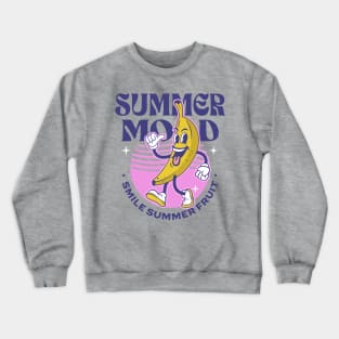 Banana summer mood illustration Crewneck Sweatshirt